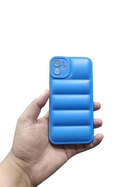 iPhone 11 Back Cover Soft Puffer Down Jacket Camera Protection Phone Case For iPhone 11