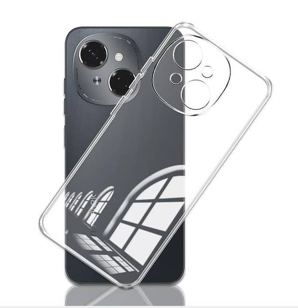 Tecno Spark GO 1 / POP 9 Back Cover Soft Dust Plug Transparent TPU Camera Protection Shockproof Phone Case For Tecno POP 9 /Tecno Spark GO 1 Cover