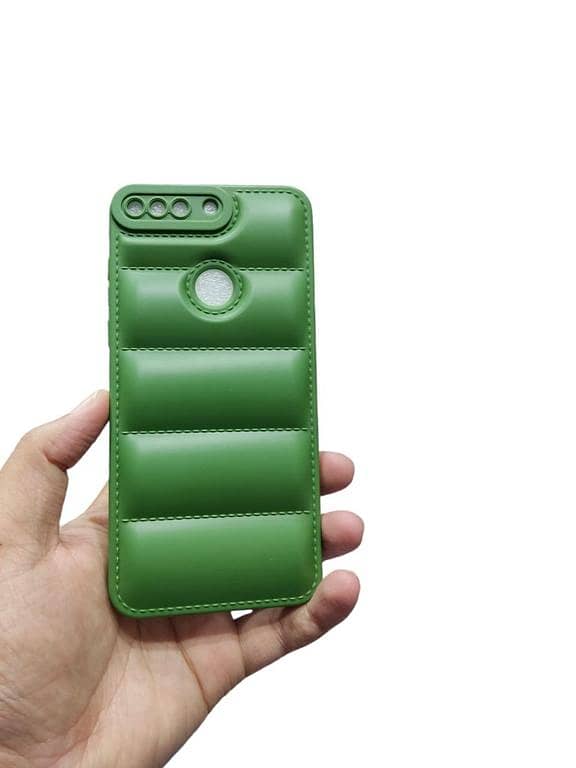 Huawei Y7 Prime 2018 Back Cover Soft Puffer Down Jacket Camera Protection Phone Case