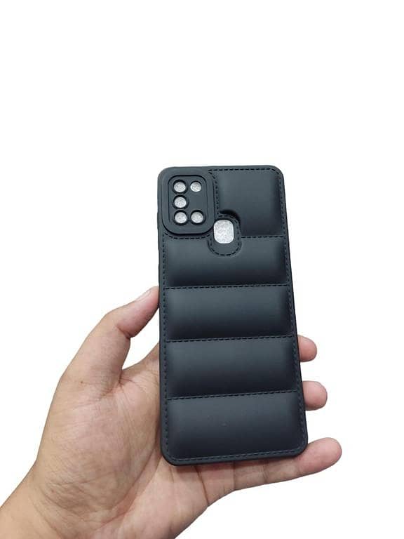 Samsung A21s BaCK Cover Soft Puffer Down Jacket Camera Protection Shockproof Phone Case