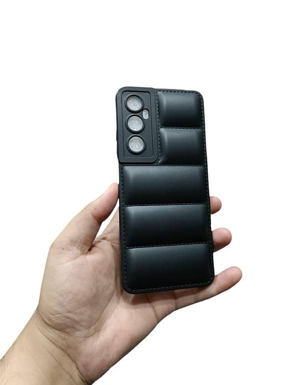 Realme C65 4G Back Cover Soft Puffer Down Jacket Bubble Camera Protection Realme C65 Phone Case