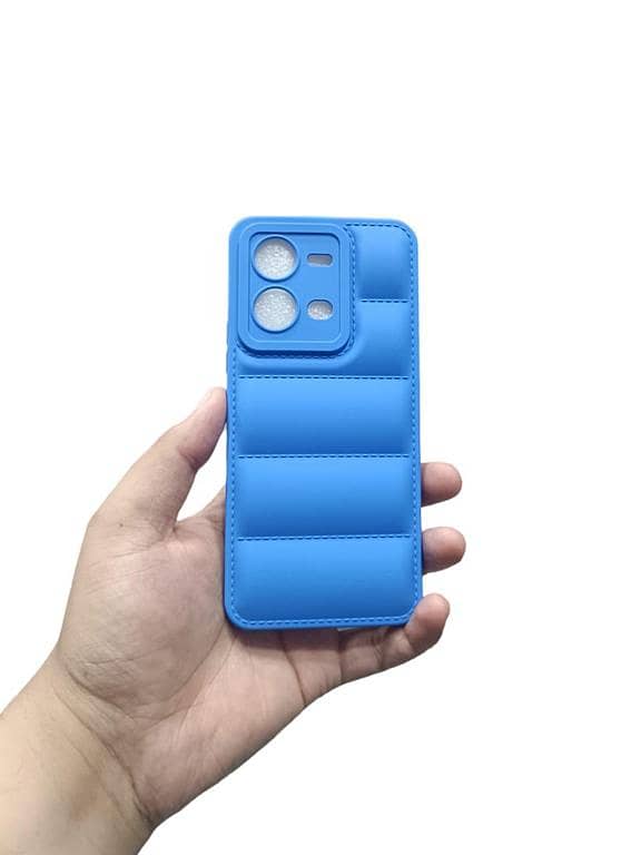 Vivo V25 Back Cover Soft Premium Puffer Down Jacket Camera Protection Phone Case