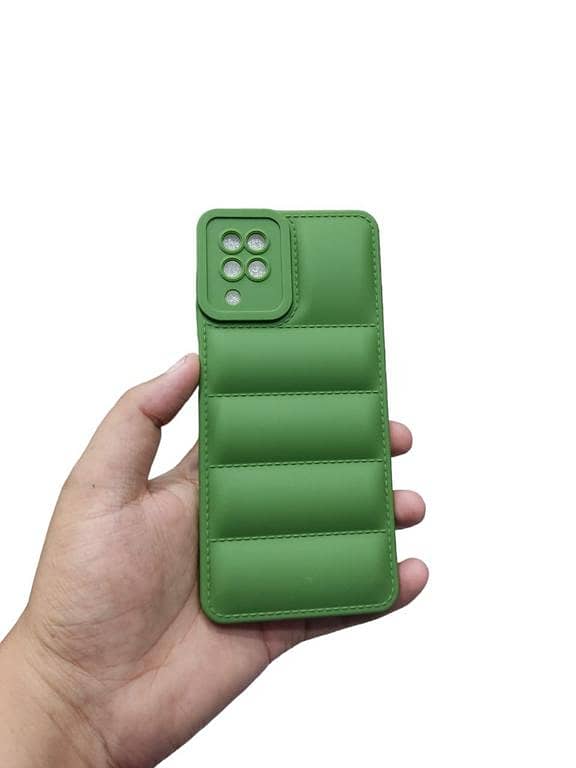 Samsung Galaxy A12 Back Cover Soft Matt Puffer Camera Protection Down Jacket samsung a12 Back Cover