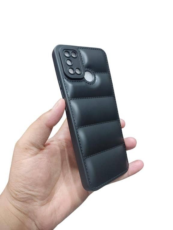 Realme C17 / Realme 7i Back Cover Soft Matt Puffer Camera Protection Down Jacket Phone Case
