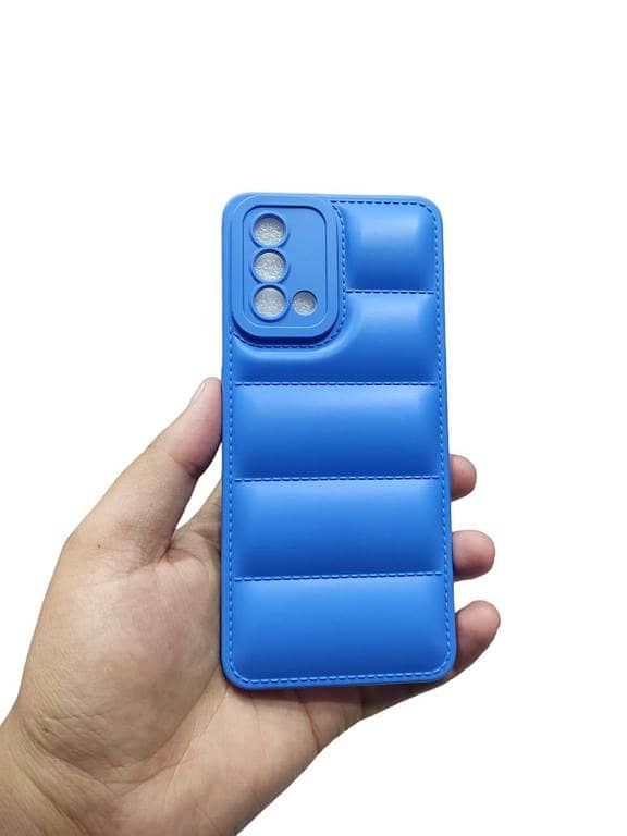 OPPO F19 / A95 Back Cover Soft Puffer Down Jacket Case Camera Protection Phone Case