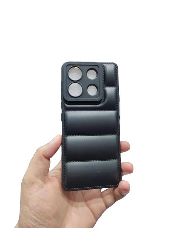 Redmi Note 13 Pro 4G Back Cover / Poco M6 Pro 4G Back Cover Soft Carbon Fiber Camera Protection Phone Case