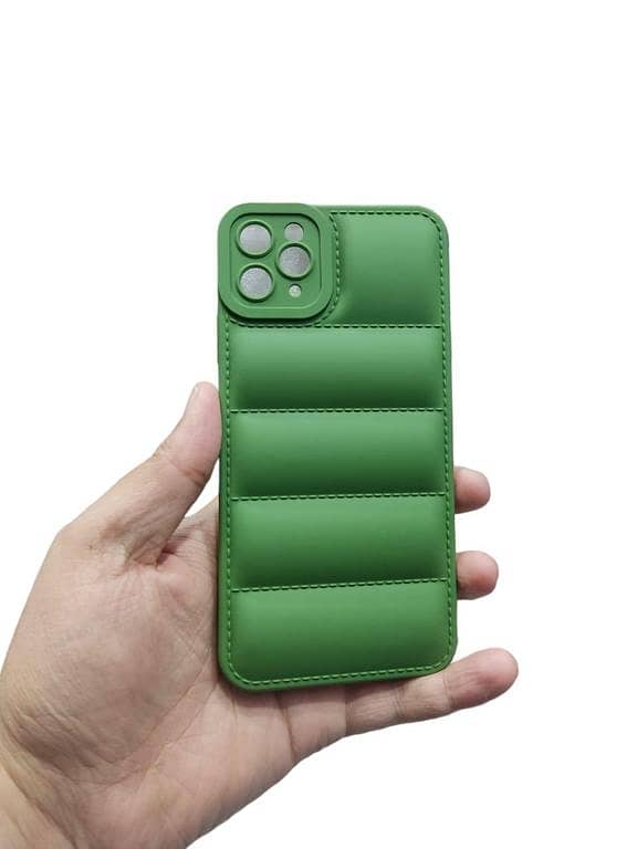 iPhone 11 Pro Max Back Cover Soft Puffer Down Jacket Case with camera protection Back Cover