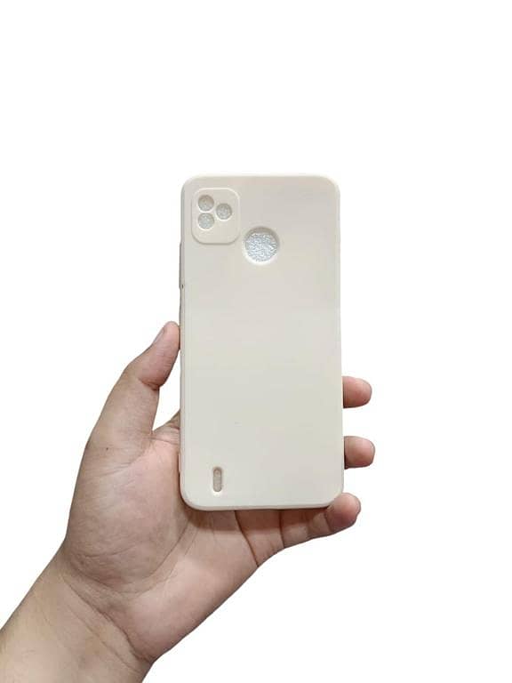 Tecno POP 5 Back Cover Soft Puffer Down Jacket Camera Protection Back Cover
