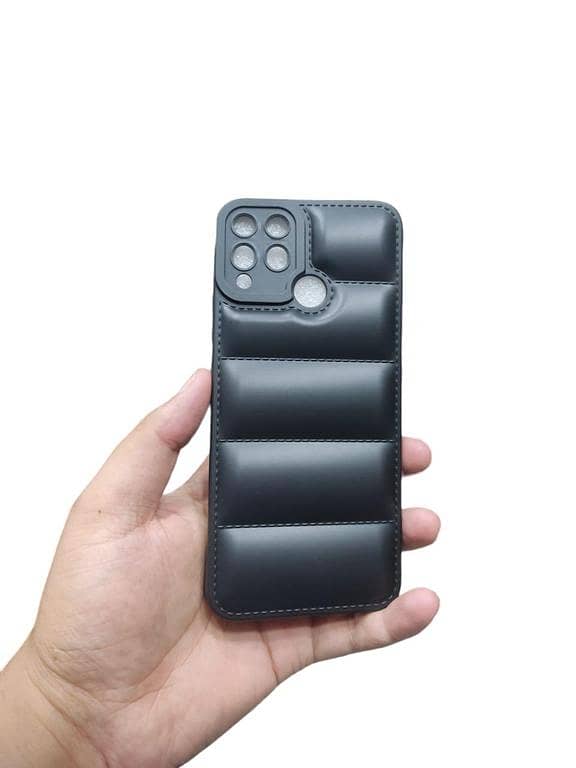 Realme C12 / C15 / C25 / C25s Narzo 30A Back Cover Soft Puffer Down Jacket Camera Protection Phone Case