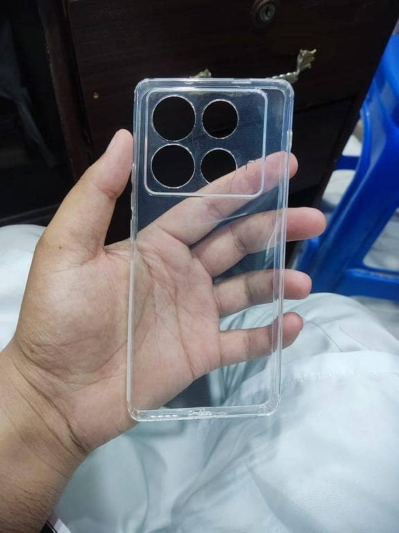 Infinix Note 40 4G Back Cover Soft Clear Dust Plug Transparent Camera Protection Shockproof Phone Case