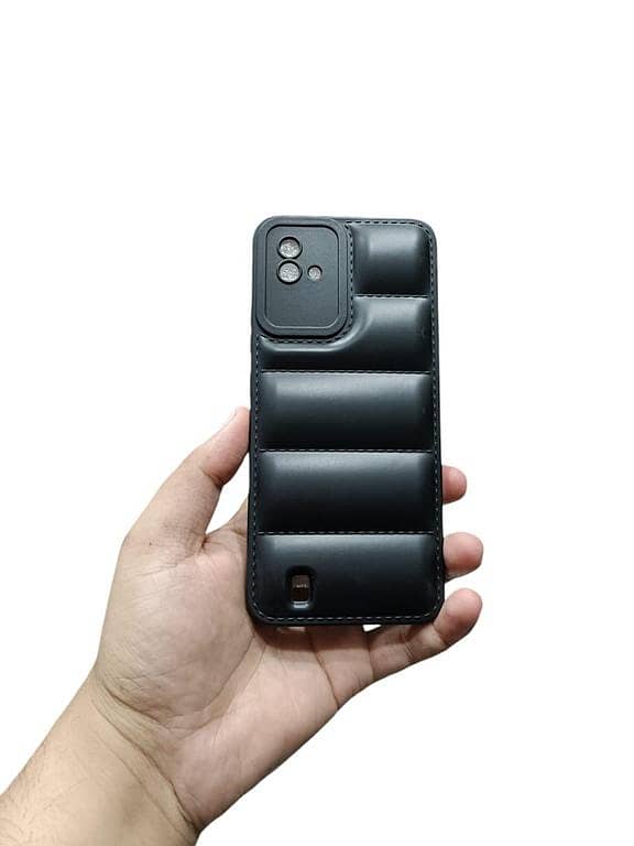 Realme Narzo 50i Back Cover Soft Puffer Down Jacket Bubble Camera Protection Realme Narzo 50i Phone Case