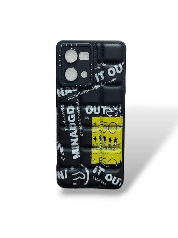 OPPO F21 Pro 4G Soft Matt Puffer Down Jacket Camera Protection Back Case Cover