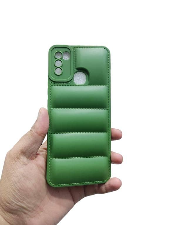 Infinix Hot 9 Play / Hot 10 Play / Hot 11 Play Soft Matt Puffer Down Jacket Camera Protection Phone Case