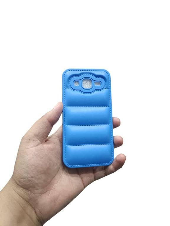 Samsung Galaxy J2 Back Cover Soft Premium Puffer Down Jacket Camera Protection Phone Case