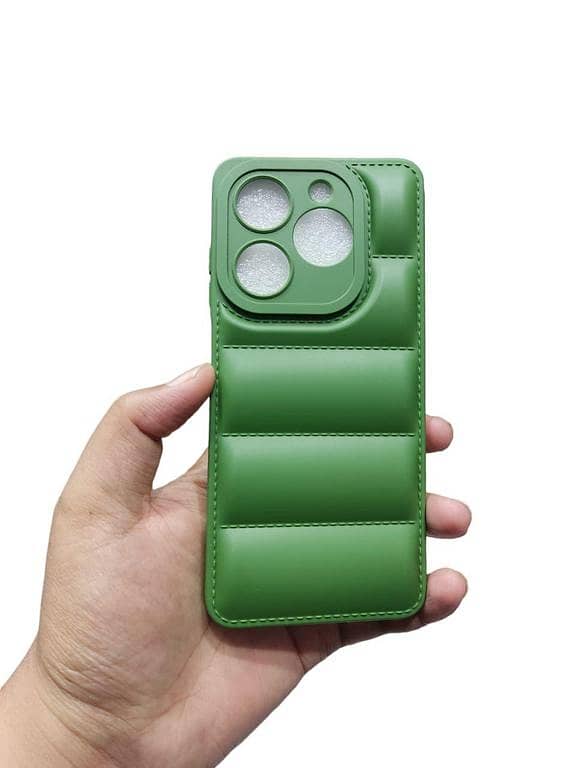 Tecno Spark 20 / Spark 20C / Smart 8 Plus / Smart 8 / Hot 40i Soft Puffer Down Jacket Case with camera protection Back Cover