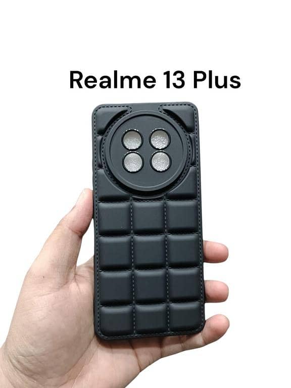 Realme 13 Plus 5G Soft Puffer Down Jacket Bubble Back Cover with Camera Protection