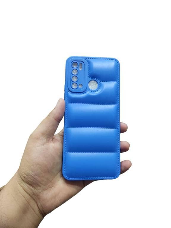 Tecno Pouvior 4 / 4 Pro Back Cover Soft Puffer Down Jacket Camera Protection Phone Case