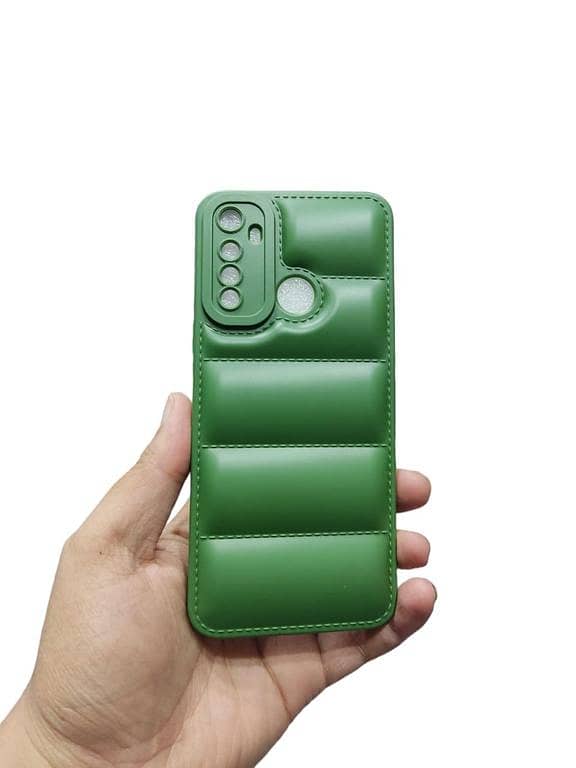 Realme 5 / 5i / 5s / 6i / C3 Soft Matt Puffer Camera Protection Down Jacket Back Cover