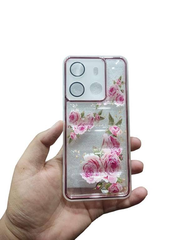 Infinix Smart 7 / 7 HD / Tecno Spark Go 2023 / POP 7 / POP 7 Pro Shiny Soft Sides Gloomy Bear Glitter  Back Cover