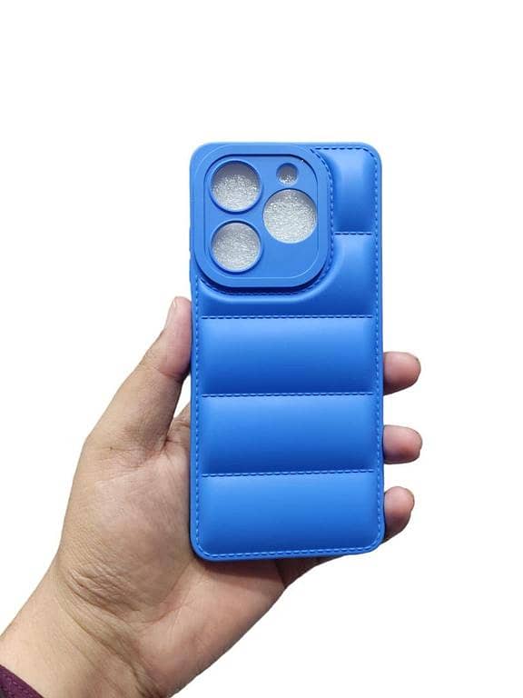 Itel A70 / A70 Pro Back Cover Soft Puffer Case Camera Protection Back Cover and Phone Case