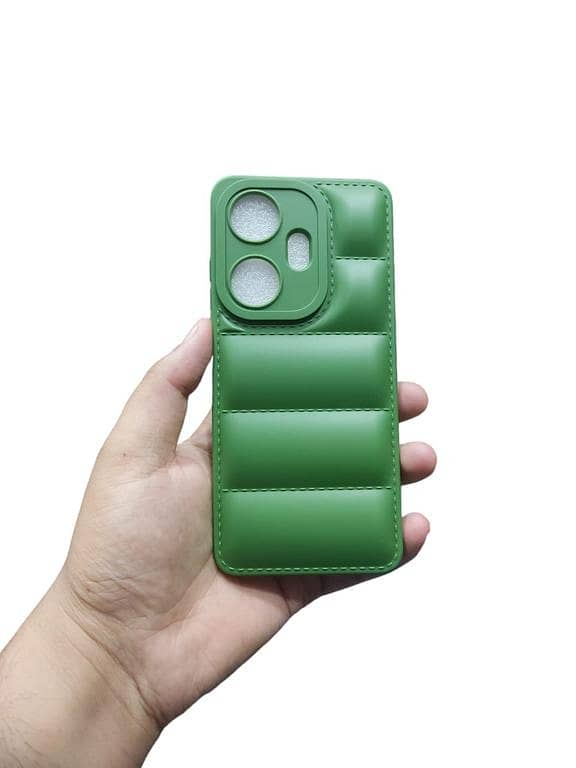 Itel (P55+) P55 Plus Back Cover Soft Puffer Down Jacket Camera Protection Phone Case