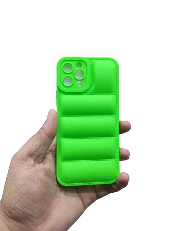 iPhone 12 Pro Max ( 12 Pro Max ) Back Cover Soft Puffer Down Jacket Case with camera protection Back Cover