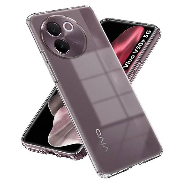 Vivo V30E 5G Back Cover Soft Dust Plug transparent TPU Camera Protection Shockproof Phone Case Vivo V30e 5G