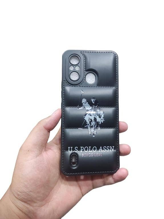 Itel A49 Cover Soft Pufer Down Jacket Camera Protection Phone Case Cover