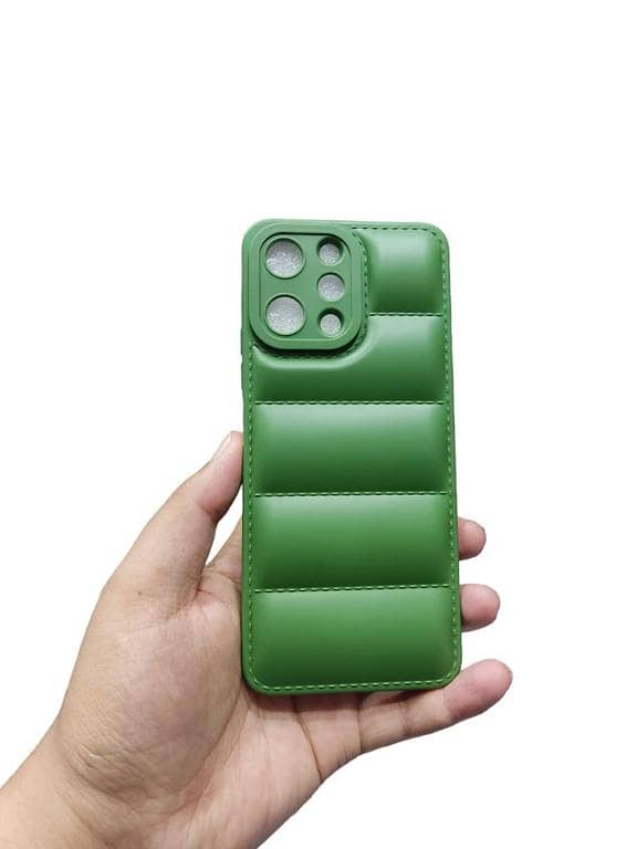 Matt Soft Puffer Down Jacket Phone Case for the Redmi 12