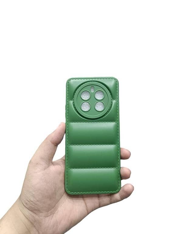 Realme 12 Plus 5G / Realme 12 4G Back Cover Soft Puffer Down Jacket Camera Protection Realme 12 Plus 5G Phone Case