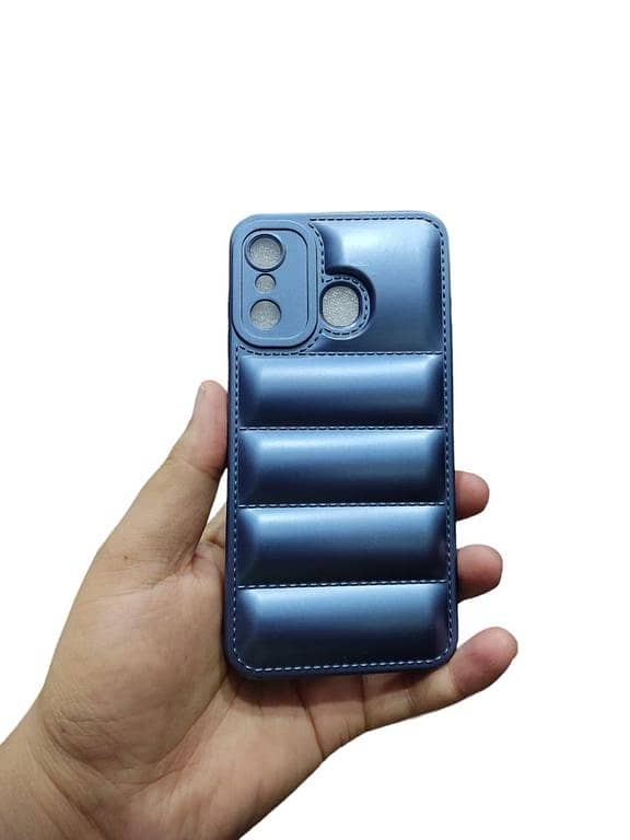 Itel A27 Back Cover Soft Puffer Down Jacket Case with camera protection Phone Case
