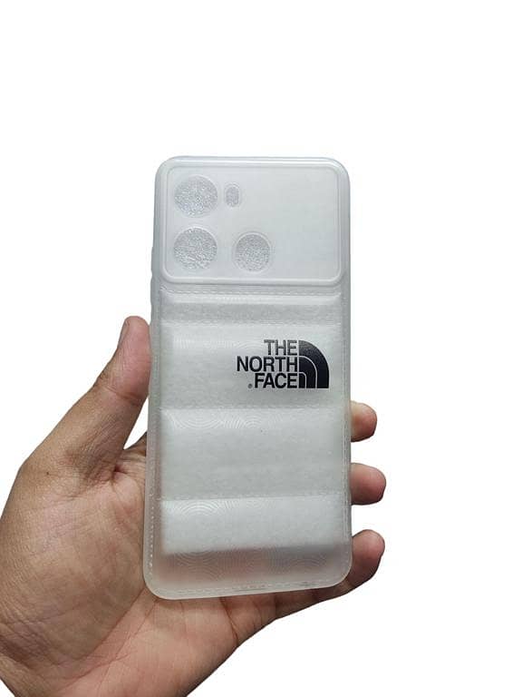 Itel P40 Soft Puffer Phone Case Down Jacket Camera Print Back Cover