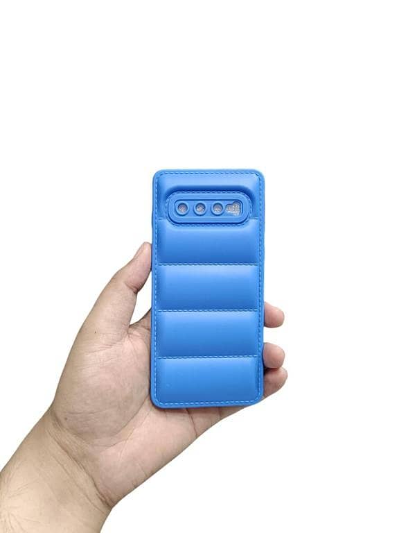 Samsung Galaxy S10 Back Cover Soft Matt Puffer Down Jacket Camera Protection Phone Case for S10