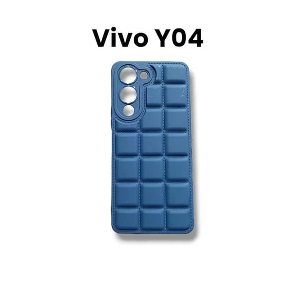 Vivo Y04 4G Cover Soft Matte Silicon Puffer Down Jacket Box Design Camera Protection Phone Case For Vivo Y04 4G