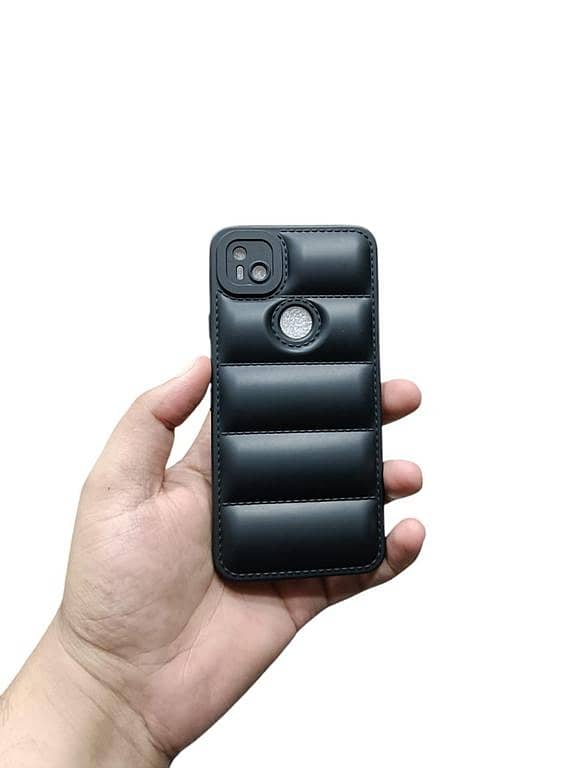 Google Pixel 4A (4G) Soft Puffer Camera Protection Down Jacket Case And Back Cover