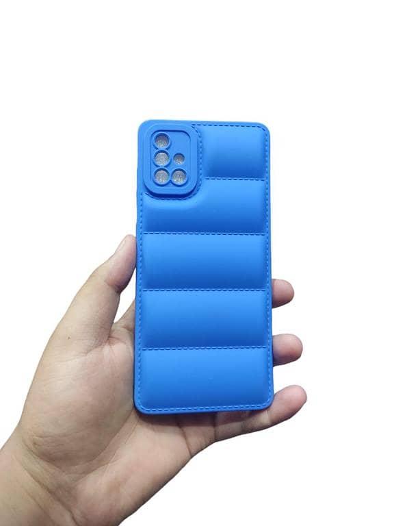 Samsung Galaxy A71 Back Cover Soft Puffer Down Jacket Camera Protection Phone Case
