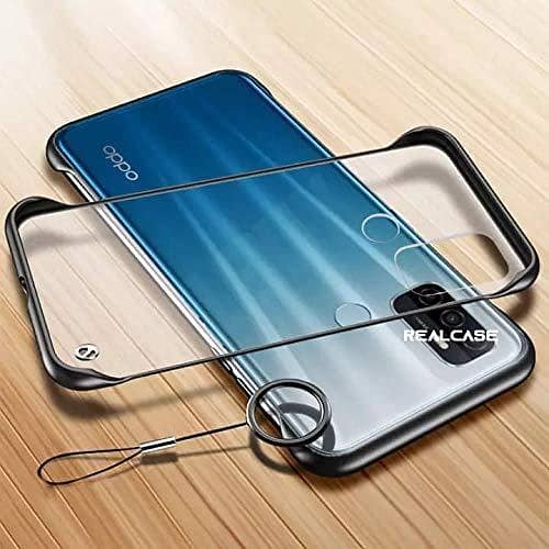 OPPO A53 Rimless Design Case Matte Scrub Hard PC Shockproof Back Cover Framless