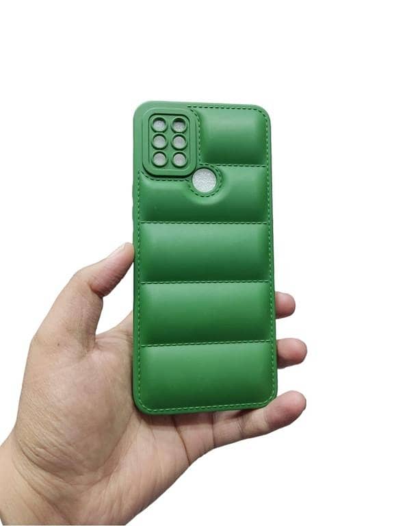 Tecno Pova Back Cover Soft Puffer Camera Protection Down Jacket Phone Case