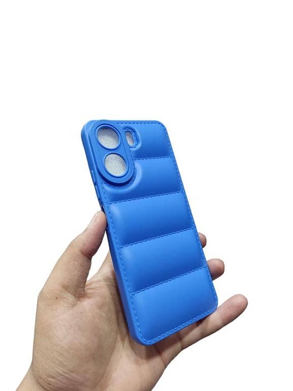 Redmi 13C Cover / POCO C65 Back Cover Soft Puffer Camera Protection Down Jacket Phone Case