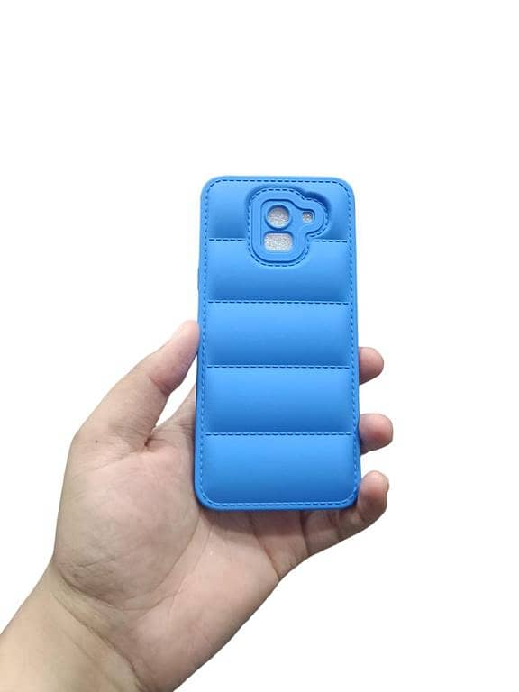 Samsung Galaxy J6 Back Cover Soft Premium Puffer Down Jacket Camera Protection Phone Case