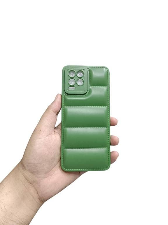 Realme 8 / 8 Pro Back Cover Soft Matt Puffer Down Jacket Camera Protection Phone Case For Realme 8, 8 Pro