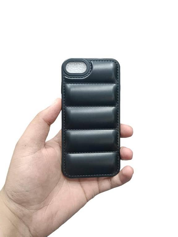 iPhone 6 /6s/ 6G / 7 / 7S / 8 / 8s  Back Cover Soft Puffer Down Jacket Camera Protection Phone Case