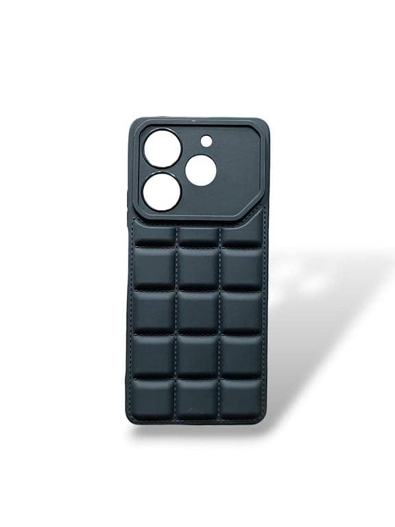 Tecno Pova 6 Neo 4G Mobile Cover Soft Puffer Down Jacket Box Design Camera Protection Tecno Pova 6 Neo 4G Phone Case