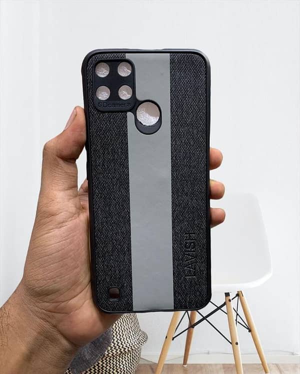 Realme C21Y / C25Y Lavish Soft Fabric Double Color Premium Design Leather Case