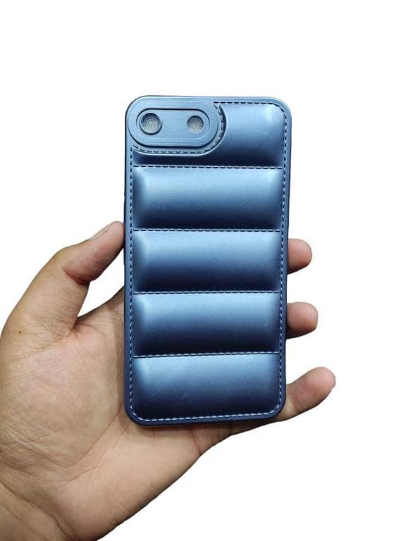 Itel A25 Back Cover Soft Puffer Down Jacket Case with camera protection Phone Case