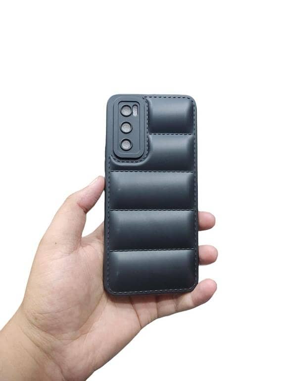 Vivo V20SE Back Cover Soft Matt Puffer Down Jacket Camera Protection Phone Case V20 SE