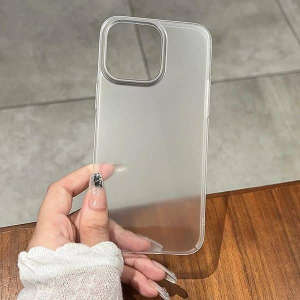 For iPhone 12 Pro Max Back Cover High Quality Premium Soft Sides PC Back Matt Transparent Shockproof Phone Case