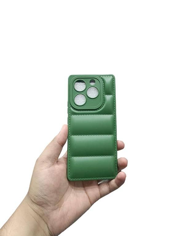 Itel S23 Plus ( S23+ ) Back Cover Soft Puffer Down Jacket Case with camera protection Phone Case