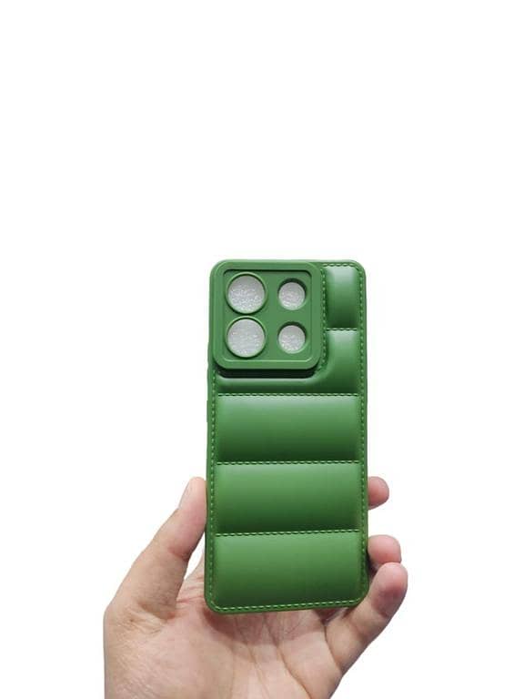 Redmi Note 13 Pro 4G Back Cover Soft Puffer Down Jacket Case With Camera Protection Back Cover