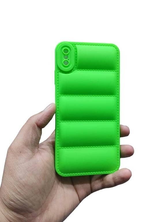 iPhone X / XS Back Cover Soft Puffer Down Jacket Camera Protection Phone Case